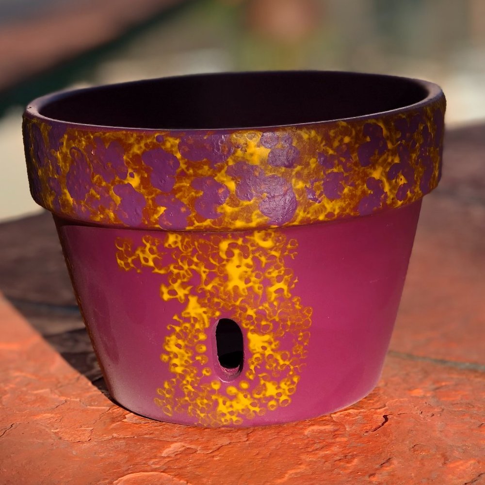 Dabbed 6” Orchid Pot
